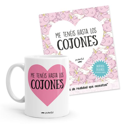 Pack libro + taza - me tenéis cojones