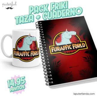 PACK FRIKI - Taza + Cuaderno - Furaffic Forld