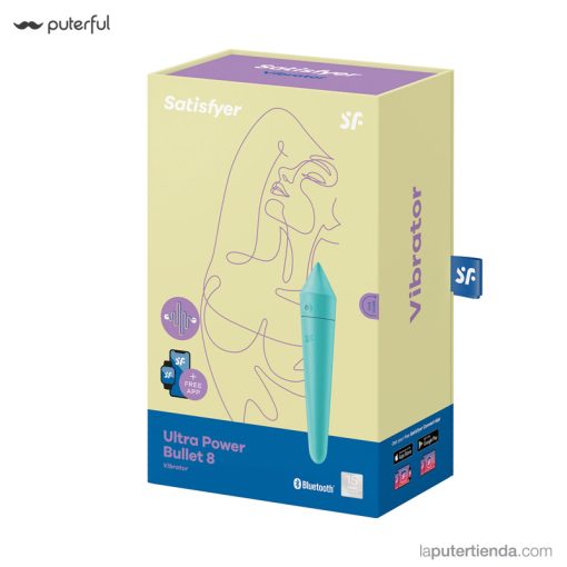 SATISFYER Ultra Power Bullet 8 con APP - Turquesa - Imagen 2