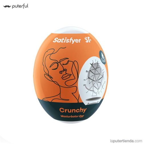 SATISFYER Huevo Masturbador Naranja - Single Crunchy