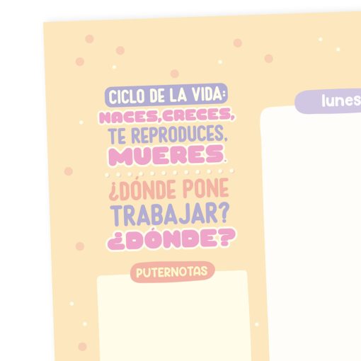 Planificador semanal apaisado - Ciclo de la vida - Imagen 2