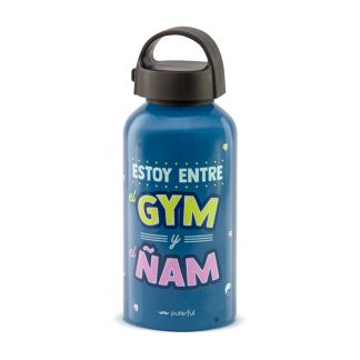 Botella de aluminio - Estoy entre el Gym y el Ñam