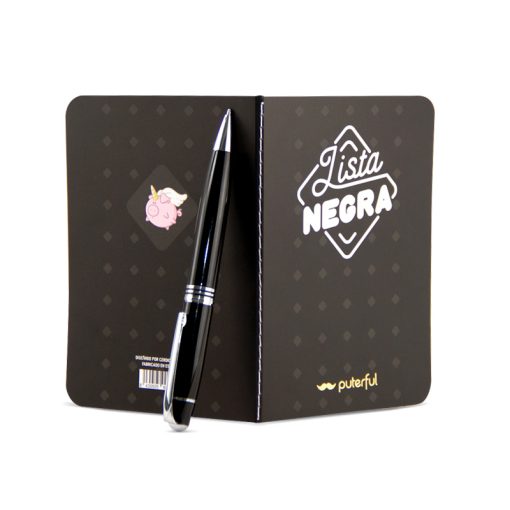 Libreta cosida 14x10 cm - Lista negra - Imagen 2
