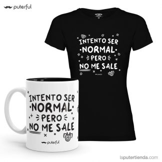 Pack Minimal - Taza + Camiseta - Intento ser normal