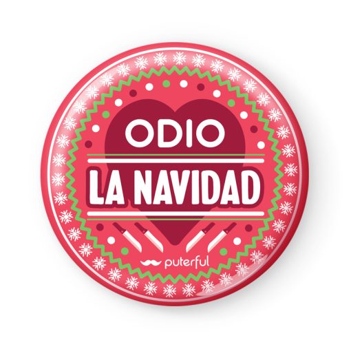 Chapa 3,8 cm - Odio la Navidad