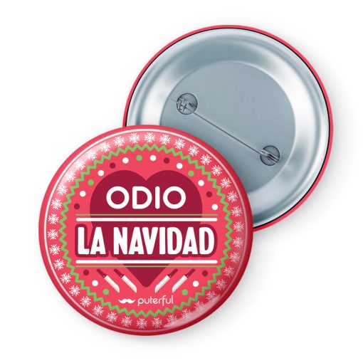 Chapa 3,8 cm - Odio la Navidad - Imagen 2