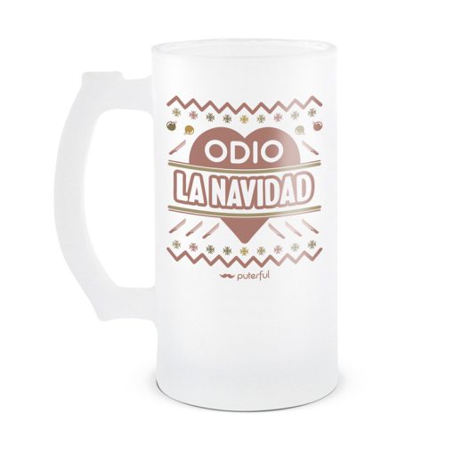 Jarra Cerveza 500ml - Odio la Navidad