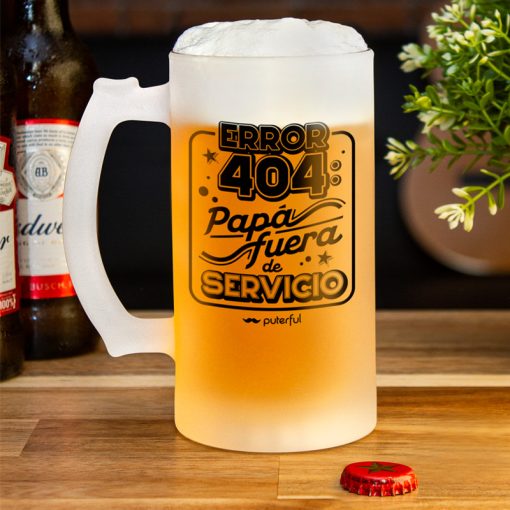 Jarra Cerveza 500ml - Papá fuera de servicio - Imagen 3