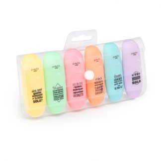 Set de 6 marcadores mini - Tonos pastel