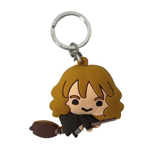 Llavero goma Hermione en escoba
