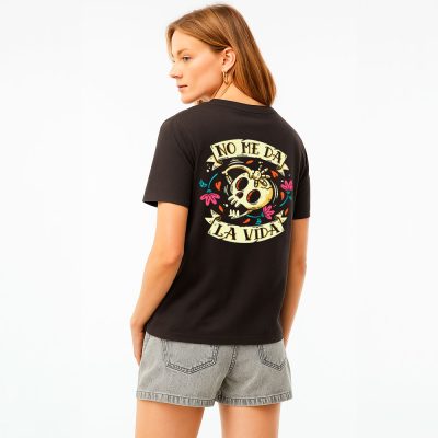 Camiseta PTFL - No me da la vida - Negro