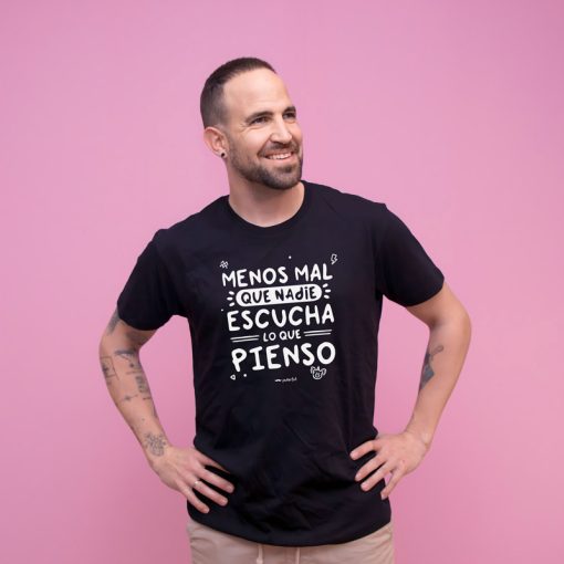 Camiseta Minimal - Menos mal - Negro - Imagen 2