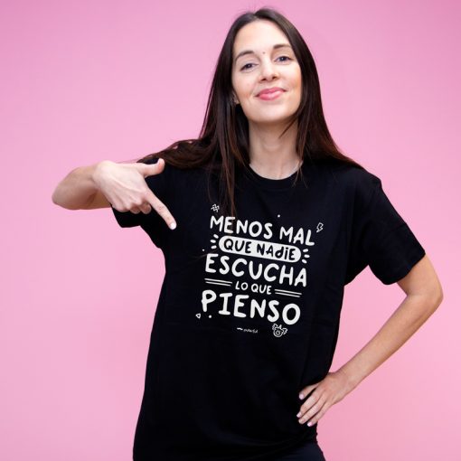 Camiseta Minimal - Menos mal - Negro