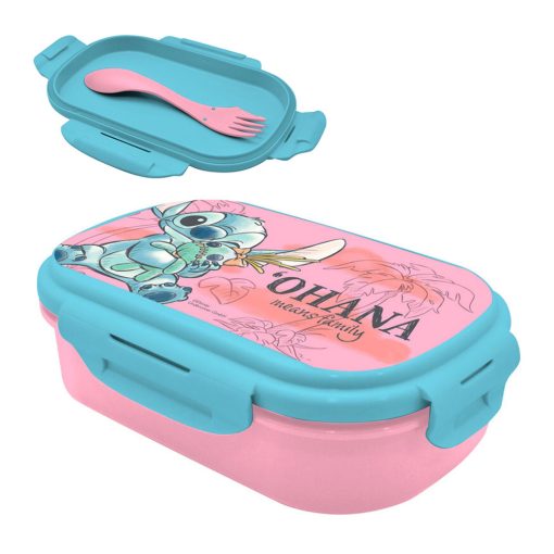 Fiambrera + cubierto Stitch Disney - Ohana