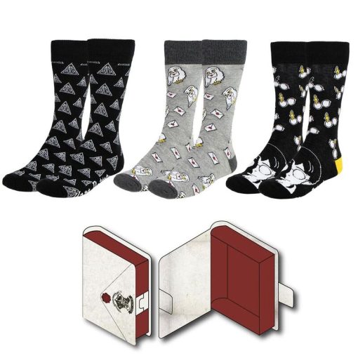 Set 3 calcetines Harry Potter - Talla 38/45