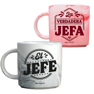 Pack de tazas Marmoladas - Jefe & Jefa