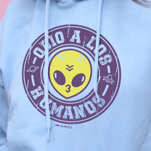 Sudadera PTFL Celeste - Odio a los humanos - Imagen 2