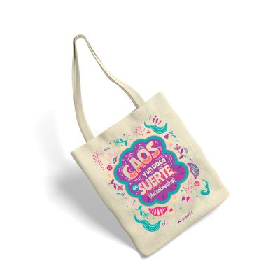 Bolsa de tela PTFL Natural - Caos y un poco de suerte